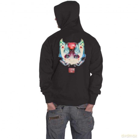 Slipknot: Unisex Pullover Hoodie: Eye Logo (Black) (Back Print) (Large)