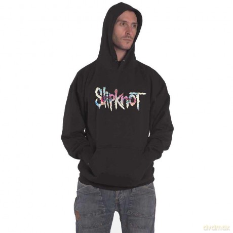Slipknot: Unisex Pullover Hoodie: Eye Logo (Black) (Back Print) (Medium)