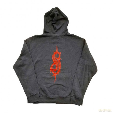 Slipknot: Unisex Pullover Hoodie: Logo (Grey) (Back Print) (Large)