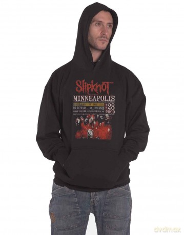 Slipknot: Unisex Pullover Hoodie: Minneapolis '09 (Black) (Back Print) (Medium)