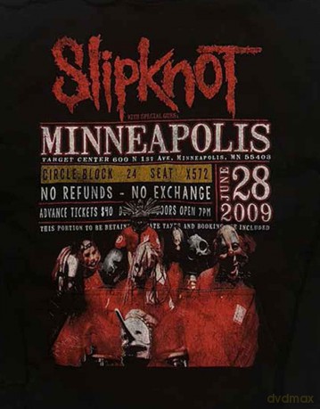 Slipknot: Unisex Pullover Hoodie: Minneapolis '09 (Black) (Back Print) (Small)