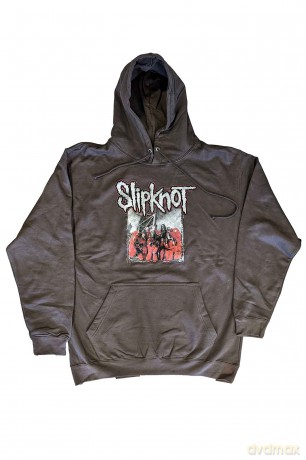 Slipknot: Unisex Pullover Hoodie: Self-Titled (Grey) (Back Print) (Large)