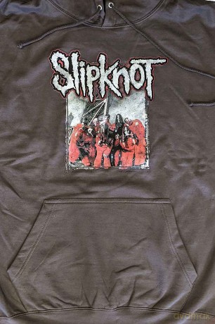 Slipknot: Unisex Pullover Hoodie: Self-Titled (Grey) (Back Print) (Medium)
