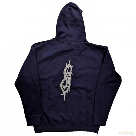 Slipknot: Unisex Pullover Hoodie: Splatter (Navy Blue) (Back Print) (X-Large)
