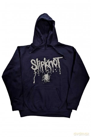 Slipknot: Unisex Pullover Hoodie: Splatter (Navy Blue) (Back Print) (XX-Large)