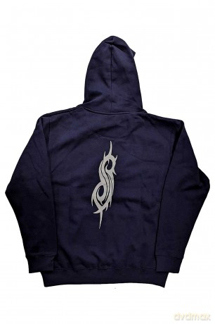 Slipknot: Unisex Pullover Hoodie: Splatter (Navy Blue) (Back Print) (XX-Large)