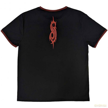 Slipknot: Unisex Ringer T-Shirt: Logo (Black) (Back Print) (Small)