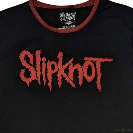 Slipknot: Unisex Ringer T-Shirt: Logo (Black) (Back Print) (XX-Large)