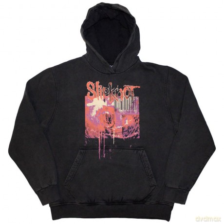 Slipknot: Unisex Stone Wash Pullover Hoodie: The End, So Far Barcode (Charcoal Grey) (Back Print) (Medium)