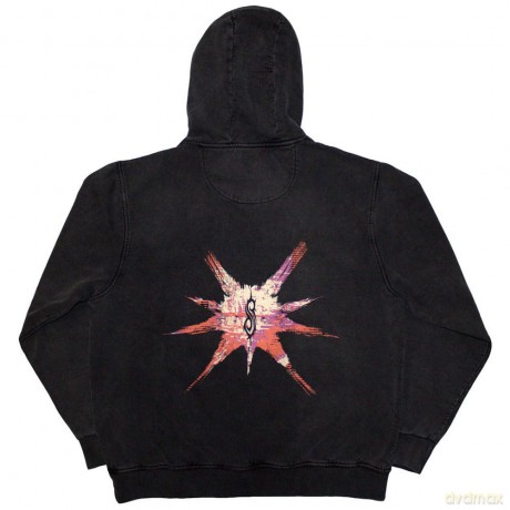 Slipknot: Unisex Stone Wash Pullover Hoodie: The End, So Far Barcode (Charcoal Grey) (Back Print) (Small)