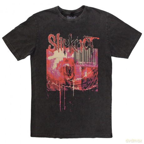 Slipknot: Unisex Stone Wash T-Shirt: The End, So Far Barcode (Charcoal Grey) (Back Print) (Medium)