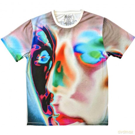 Slipknot: Unisex Sublimation T-Shirt: Adderall Face (White) (Back Print) (XX-Large)
