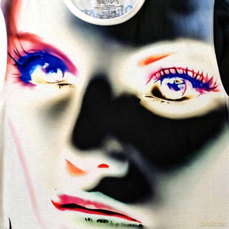 Slipknot: Unisex Sublimation T-Shirt: Adderall Face Inverted (White) (Back Print) (XX-Large)