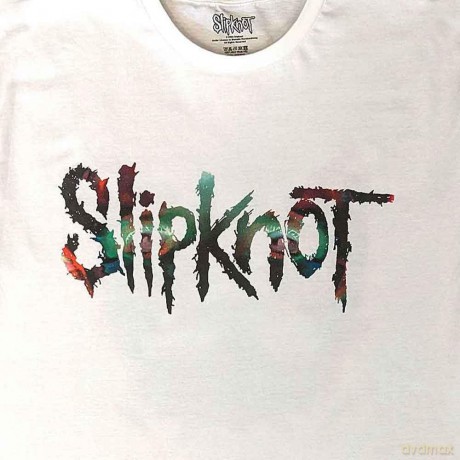 Slipknot: Unisex T-Shirt: Adderall Faceback (White) (Back Print) (Large)