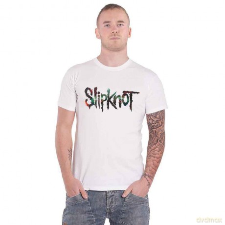 Slipknot: Unisex T-Shirt: Adderall Faceback (White) (Back Print) (Medium)
