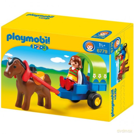 PLAYMOBIL Kolorowy zaprzęg koni [KLOCKI]