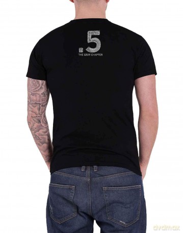 Slipknot: Unisex T-Shirt: Gray Chapter Skull (Black) (Back Print) (X-Large)