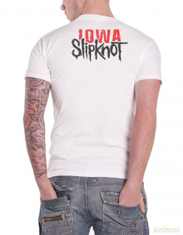 Slipknot: Unisex T-Shirt: Iowa Goat Shadow (White) (Back Print) (Medium)
