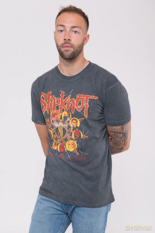 Slipknot: Unisex T-Shirt: Liberate (Black) (Back Print & Wash Collection) (Large)