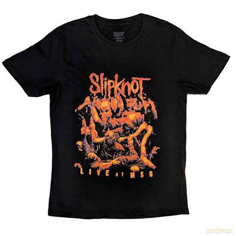Slipknot: Unisex T-Shirt: Live at MSG Orange (Black) (Back Print) (Medium)