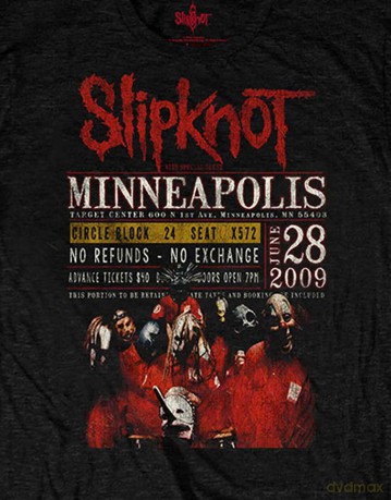 Slipknot: Unisex T-Shirt: Minneapolis '09 (Black) (Back Print) (Large)