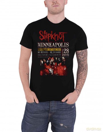 Slipknot: Unisex T-Shirt: Minneapolis '09 (Black) (Back Print) (XX-Large)