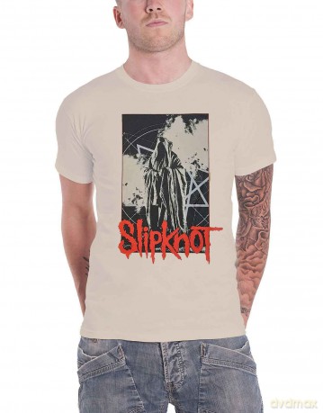 Slipknot: Unisex T-Shirt: Sid Photo (Sand) (Back Print) (Small)