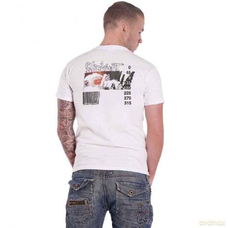 Slipknot: Unisex T-Shirt: The End (White) (Back Print) (Small)