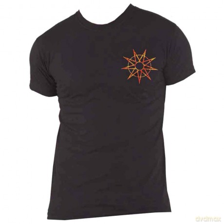 Slipknot: Unisex T-Shirt: The End, So Far Flame Logo (Black) (Back Print) (Small)