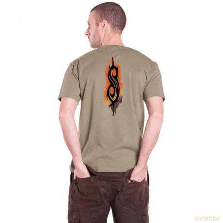 Slipknot: Unisex T-Shirt: The End, So Far Grid Photos (Tan Brown) (Back Print) (Medium)