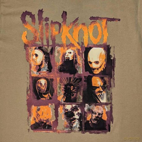Slipknot: Unisex T-Shirt: The End, So Far Grid Photos (Tan Brown) (Back Print) (Medium)