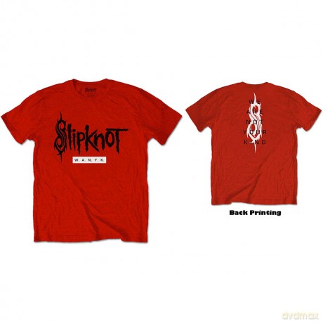 Slipknot: Unisex T-Shirt: WANYK (Red) (Back Print) (Medium)