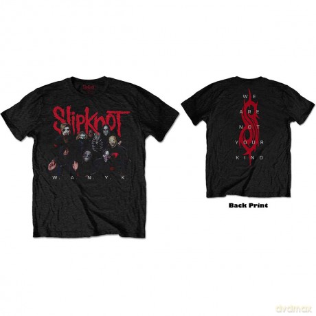 Slipknot: Unisex T-Shirt: WANYK Logo (Black) (Back Print) (Medium)