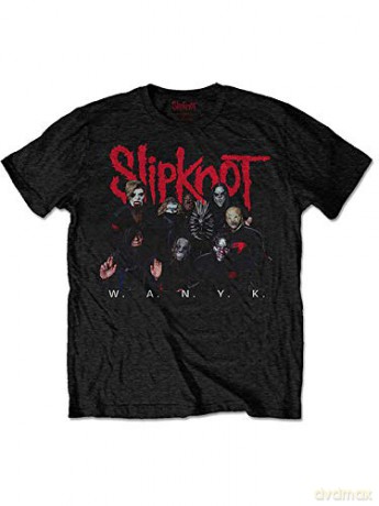 Slipknot: Unisex T-Shirt: WANYK Logo (Black) (Back Print) (Small)