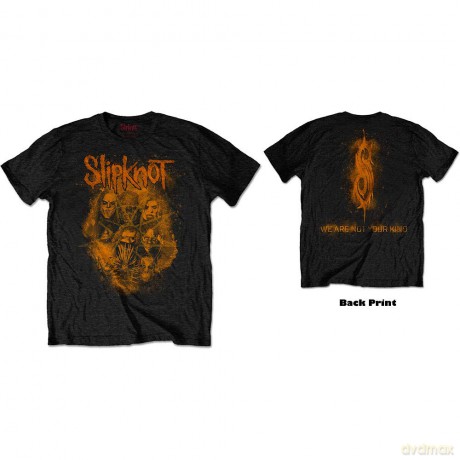 Slipknot: Unisex T-Shirt: WANYK Orange (Black) (Back Print) (Large)
