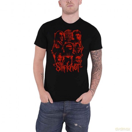 Slipknot: Unisex T-Shirt: WANYK Red Patch (Black) (Back Print) (X-Large)