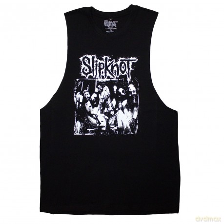 Slipknot: Unisex Vest T-Shirt: Album Splatter (Black) (Back Print) (Large)