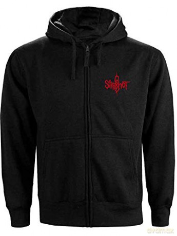 Slipknot: Unisex Zipped Hoodie: 9 Point Star (Back Print) (Large)