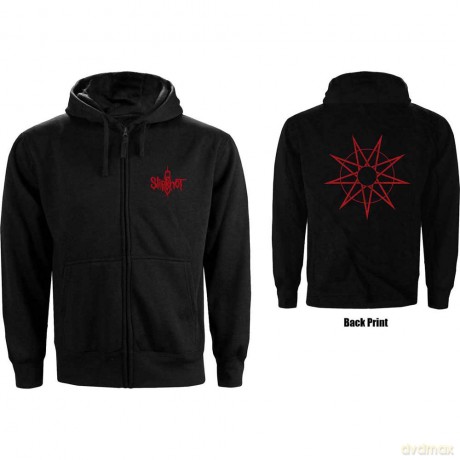 Slipknot: Unisex Zipped Hoodie: 9 Point Star (Back Print) (XXX-Large)