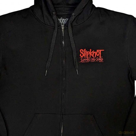 Slipknot: Unisex Zipped Hoodie: 9-Point Flag (Black) (Back Print) (Medium)