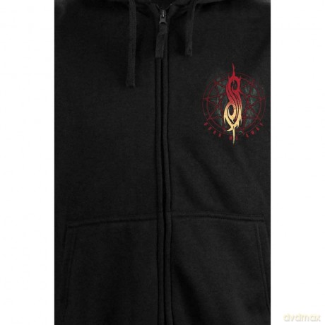 Slipknot: Unisex Zipped Hoodie: Burn Me Away (Dark Grey) (Back Print) (Small)