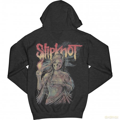 Slipknot: Unisex Zipped Hoodie: Burn Me Away (Dark Grey) (Back Print) (XX-Large)