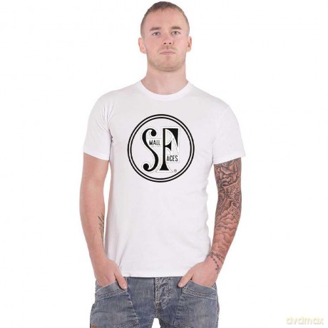 Small Faces: Unisex T-Shirt: Logo (White) (Medium)
