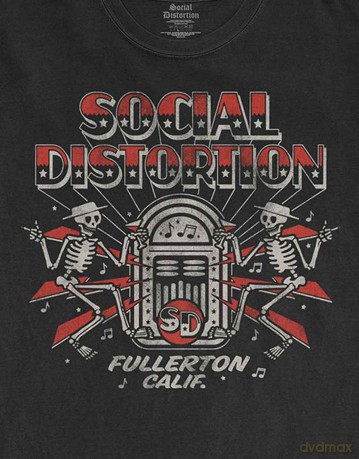 Social Distortion: Unisex T-Shirt: Jukebox Skelly (Black) (Large)