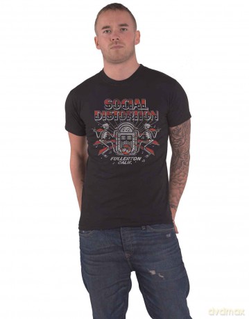 Social Distortion: Unisex T-Shirt: Jukebox Skelly (Black) (Small)