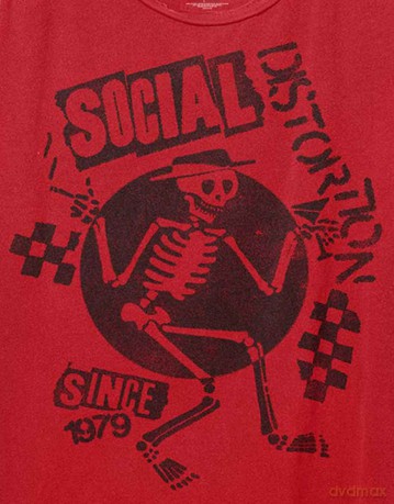 Social Distortion: Unisex T-Shirt: Speakeasy Checkerboard (Red) (Medium)