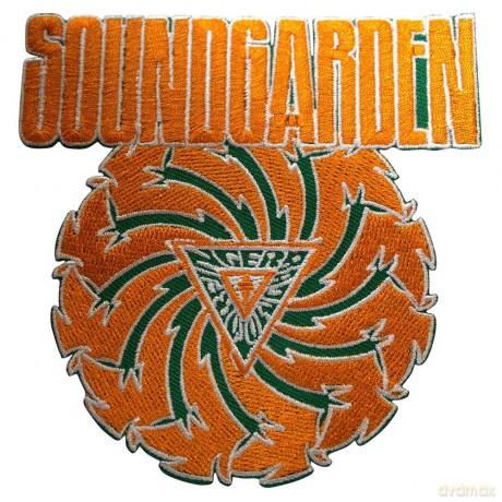 Soundgarden: Standard Patch: Badmotorfinger Orange on Green (Green)