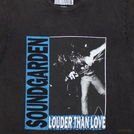 Soundgarden: Unisex Stone Wash T-Shirt: Louder Than Love (Charcoal Grey) (Large)