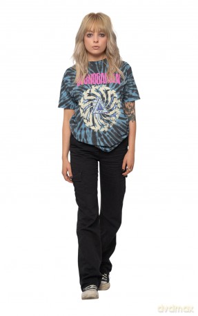 Soundgarden: Unisex T-Shirt: Logo Swirl (Blue) (Wash Collection) (Medium)