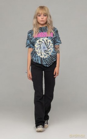 Soundgarden: Unisex T-Shirt: Logo Swirl (Blue) (Wash Collection) (Medium)